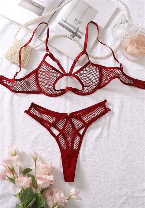 Wholesale Women Fishnet Hollow Sexy Lingerie Two Piece Set Global Lover