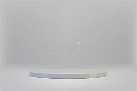 Creative Vector Illustration Of D Round Stage Podium Set Isolated On