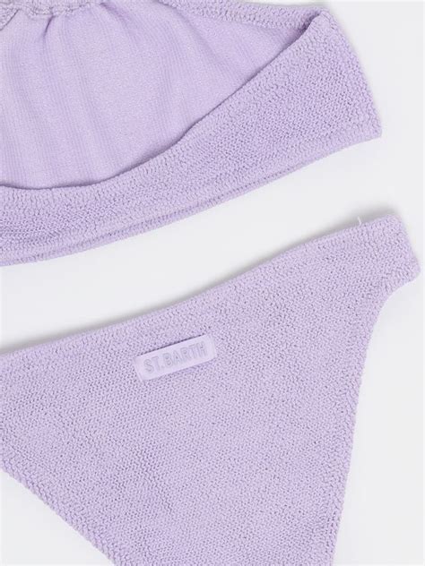 MC2 Saint Barth Terrycloth Baby Girl Bikini Lilac Caposerio