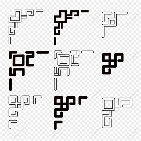 pattern border traditional black  white white patterned border