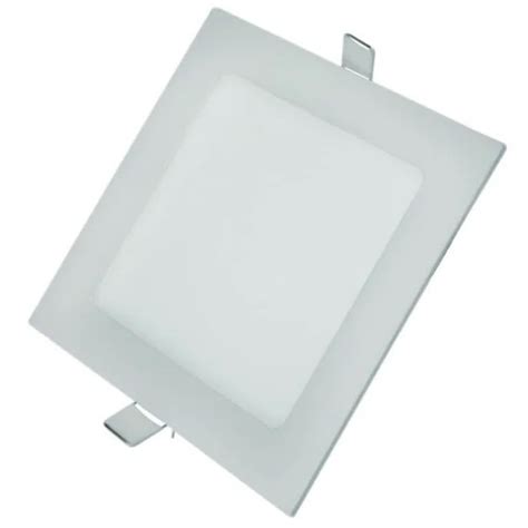 Luminária plafon LED 12W 6500K branco frio quadrado embutir 17 X 17cm