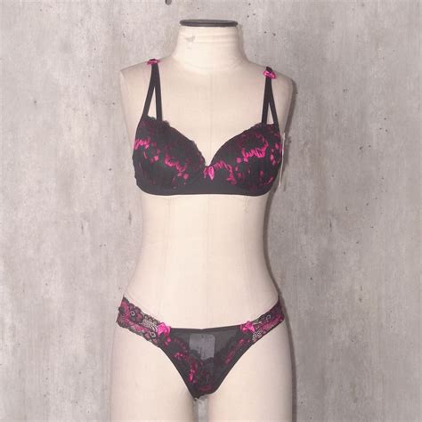 Conjunto Lingerie Preta E Rosa Intimus Lingerie Feminina Imtimus Nunca Usado 30495479 Enjoei