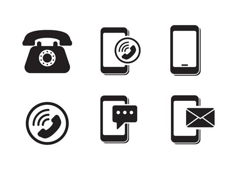 phone icon set vector art icons  graphics