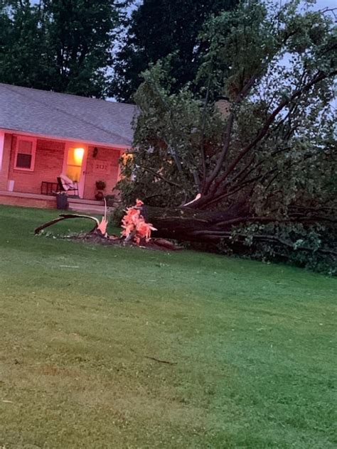 Photos Damage After Tornado Severe Thunderstorm Warnings Move Through