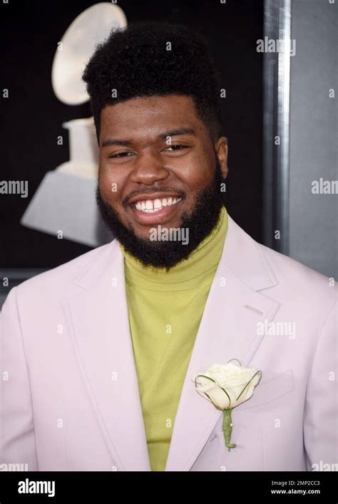 Khalid arrives at the 60th annual Grammy Awards at Madison Square Garden on Sunday, Jan. 28 ...