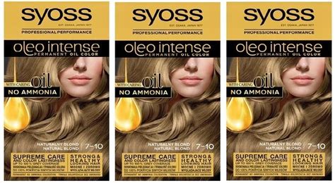 Syoss Oleo Intense Farba 7 10 Naturalny Blond 3 Szt Opinie I Ceny Na