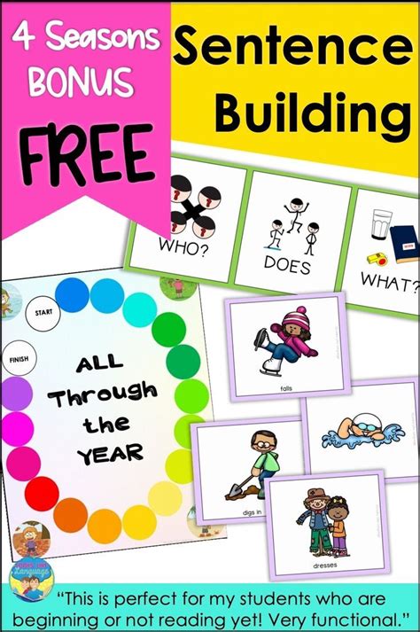 Free Sentence Building Activities | Sentence building activities ...