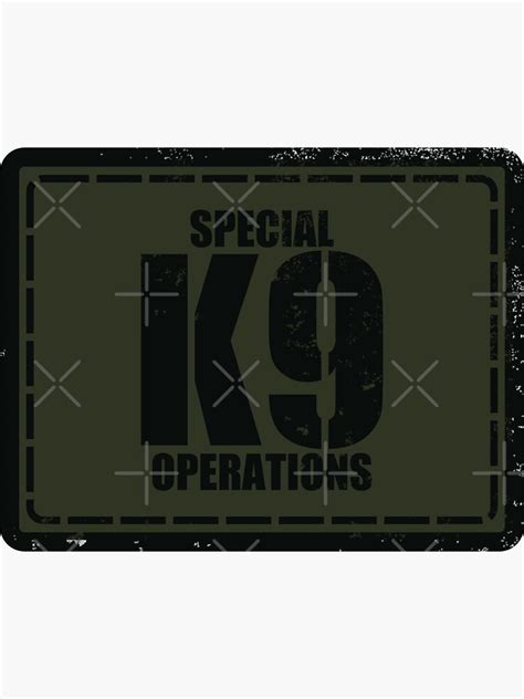 K9 Special Operations Subdued Patch Distressed Sticker For Sale By