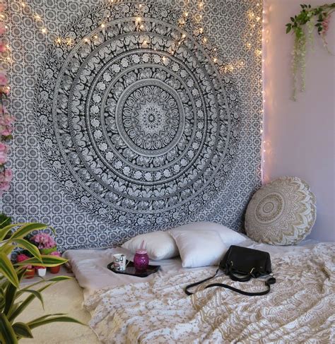 Hippie Mandala Hippie Hippies Wall Hanging 100 Cotton Tapestry Etsy