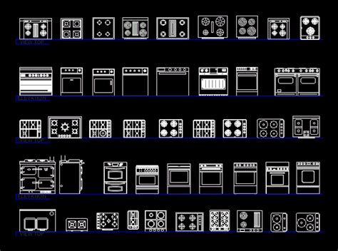 Blocs de cuisine dans AutoCAD Bibliothèque CAO