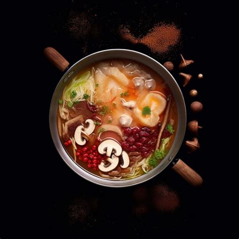 Premium Photo Chinese Cuisine Meat Hot Pot Illustrated Picture