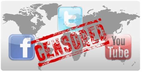 Censura en las redes sociales Países que prohiben YouTube Facebook y