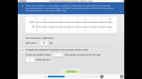 i-Ready Solve Problems with Measurement Conversions - Instruction - Level..