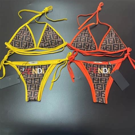 Fendi Swimsuit Female Bikini Sexy Three Point Two Piece Suit Shopee Malaysia