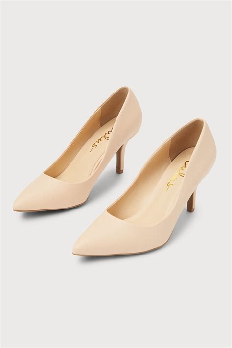 Light Nude Pumps Pointed Toe Pumps Nude Stiletto Pumps Lulus