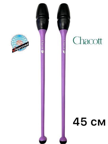 Булавы резиновые Chacott 45 см фиолетовый-черный цвет 177. - купить по ...