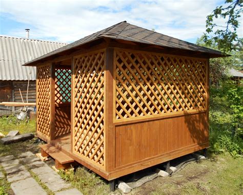 Прямоугольные беседки для дачи из дерева (52 фото) » НА ДАЧЕ ФОТО