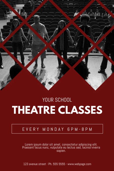 Theatre Art Acting Classes Flyer Design Template Postermywall