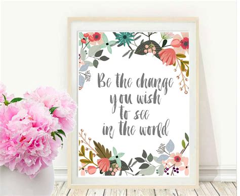 Be The Change You Wish To See In The World Motivational Etsy In 2020