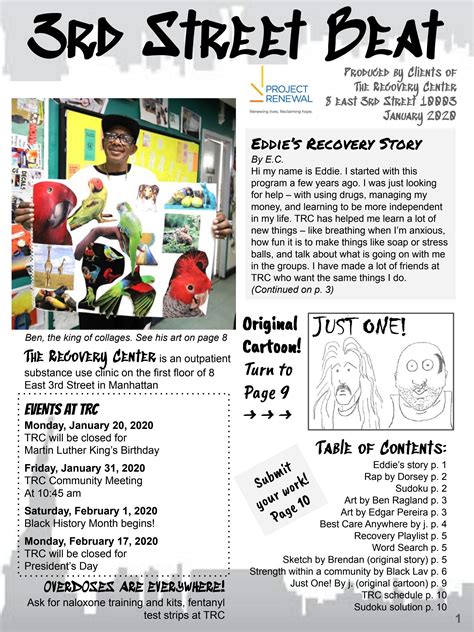 January 2020 Recovery Newsletter By Project Renewal Issuu