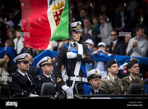 Rome Italy 02nd June 2016 Military Parade During The 70th