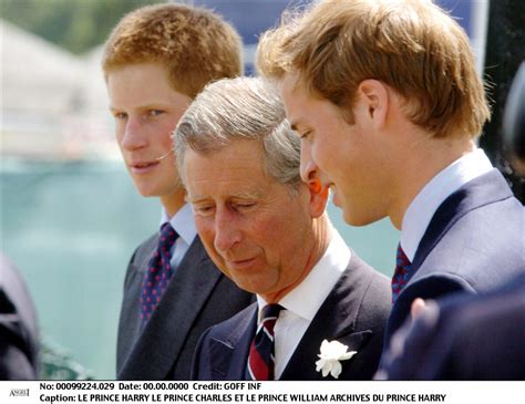 Photo Le Roi Charles Iii Ses Fils Les Princes William Et Harry