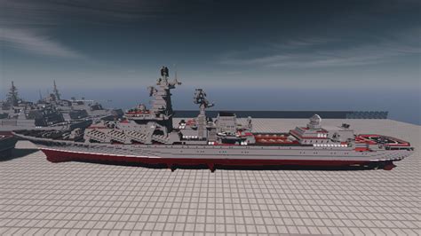 Russian Navy Slava Class Cruiser Moskva Minecraft Map