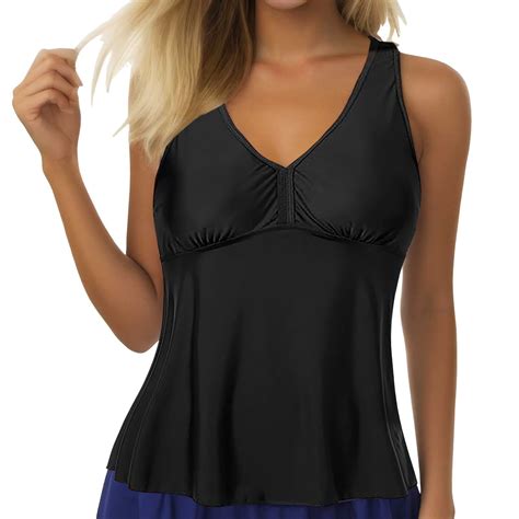 Mixue Swim Suits For Women Solid Color Bikini Sets For Women Tops Conservative Tops Without