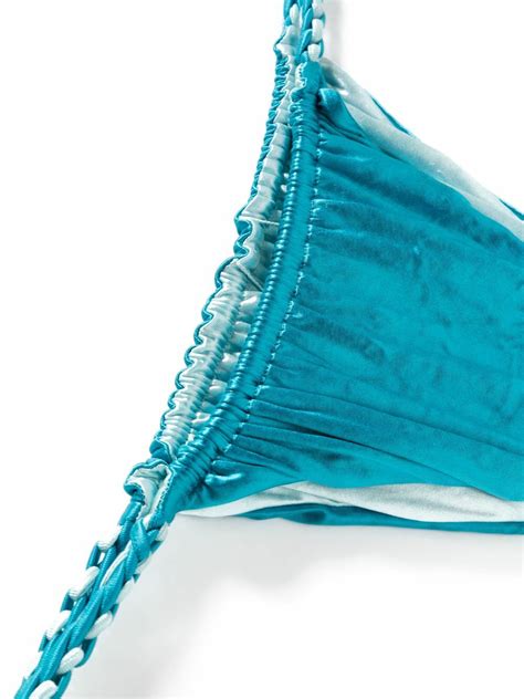 Isa Boulder Blue Metallic Braided Bikini Bottom Isa Boulder