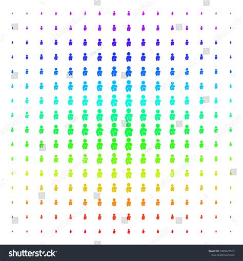 Naked Woman Icon Rainbow Colored Halftone Stock Vector Royalty Free Shutterstock