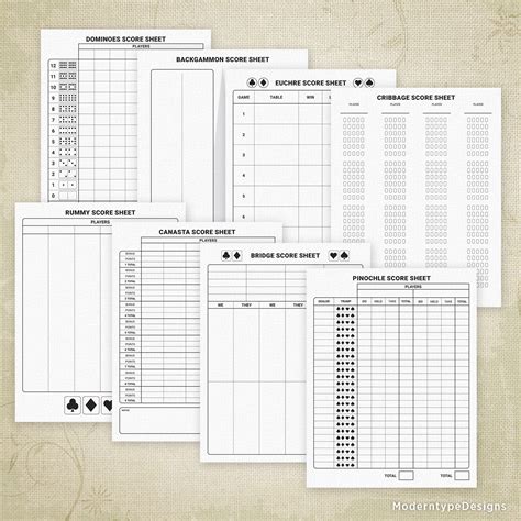Cribbage Score Sheets Printable | FREE Printable HQ