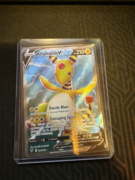 Pok Mon Tcg Ampharos V Vivid Voltage Holo Full Art Ebay