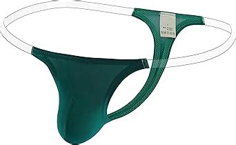 Maiclaice Men S Ice Silk Thong G String Low Rise Bikini Briefs Underwear Green XXL At Amazon Men