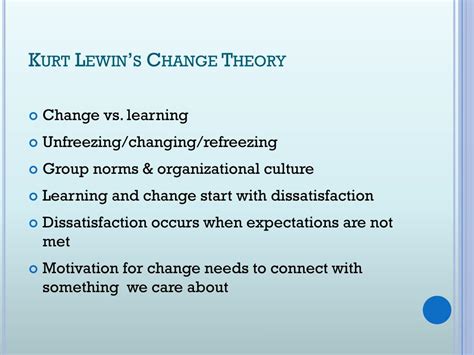 kurt lewins change theory powerpoint