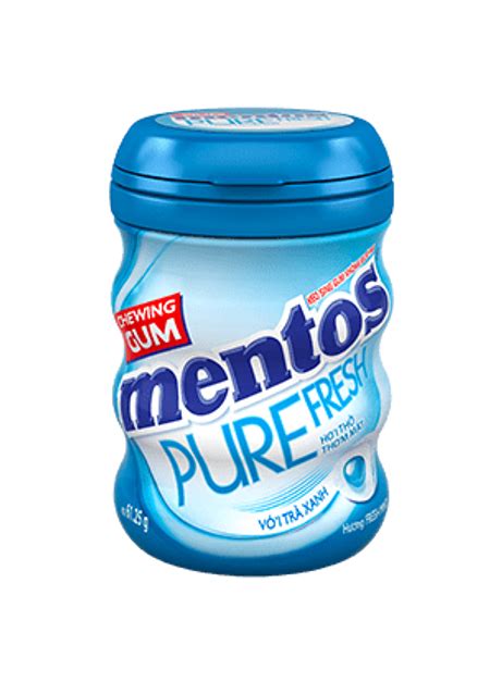 Sing Gum Không Đường Mentos Pure Fresh Hương bạc hà hũ 61g | Mentos Vietnam