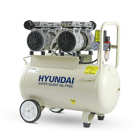 Buy Hyundai 50 Litre Air Compressor, 11CFM/100psi, Oil Free, Low Noise ...