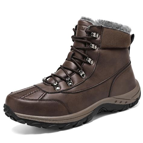 GoodValue Men's Snow Boots Waterproof Insulated Warm Fur Lined Winter