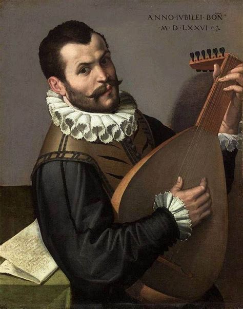 Bartolomeo Passerotti 1529 1592 — Portrait Of A Man Playing A Lute