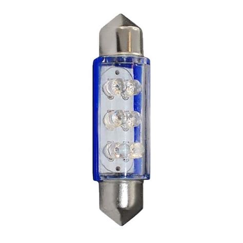 ΛΑΜΠΑΚΙΑ ΠΛΑΦΟΝΙΕΡΑΣ C5W/C10W 12V 0,66W SV8,5 41mm LED 6xFlux 3mm ΜΠΛΕ ...