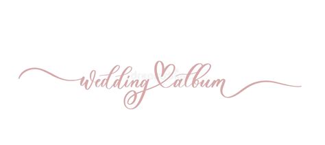 Wedding Album Calligraphy Inscription With Monograms And Heart