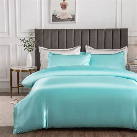 Parures De Lit Personnes Satin Housses De Couettes Sets Pi Ces