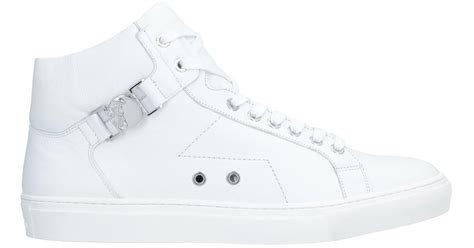 Versace Leather High Tops And Sneakers In White For Men Lyst