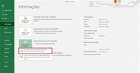 Como Recuperar Arquivo Excel Não Salvo 2022 Restaurar Planilha