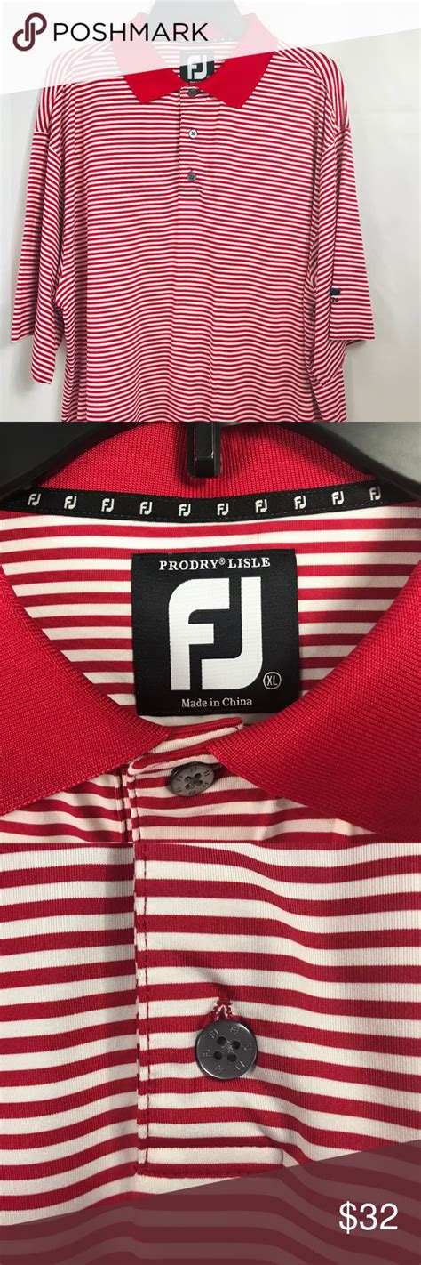 Footjoy Fj Mens Prodry Lisle Golf Polo Shirt Xl Golf Polo Shirts