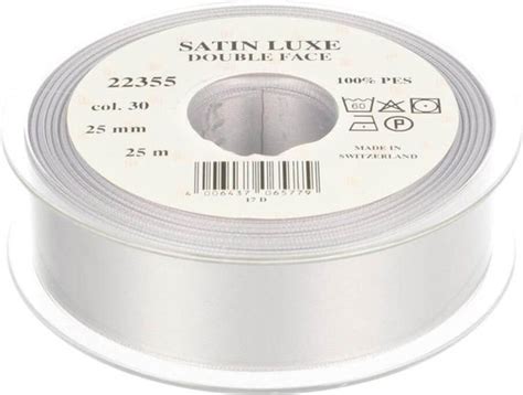 Satin Luxe Satijn Lint Mm M Grijs Bol