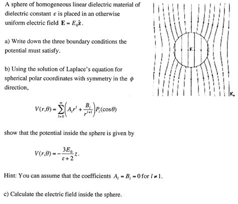 Dielectric Sphere In A Uniform Electric Field