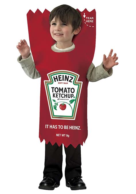 Disfraz De Paquete De Ketchup Heinz Para Niños Multicolor Yaxa Colombia