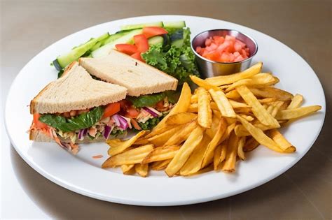 Premium AI Image | Vegetable Sandwich Healthy Eating Options