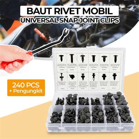 Promo Set Baut Rivet Mobil Universal Clip Kancing Plastik Reparasi Body