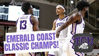 Tcu Basketball Shines In The Emerald Classic Defeats Ranked Iowa Men